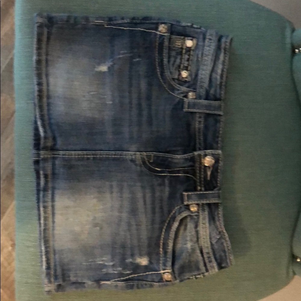 Jean mini skirt